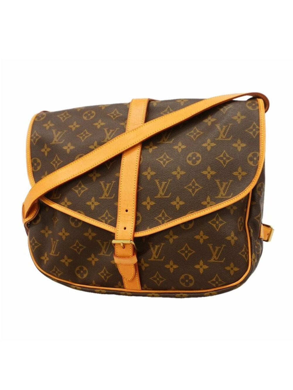 Louis Vuitton Shoulder Bag Monogram Saumur 35 Brown